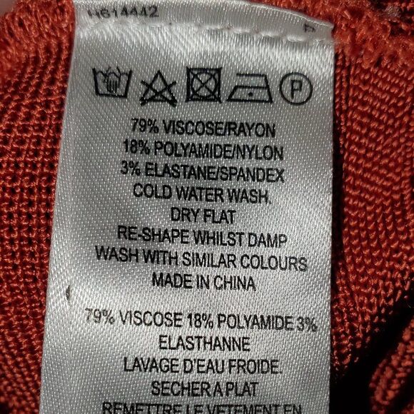 French Connection, Sz 16  Burnt Orange, Short Sleeve. Fall Dress - Picture 16 of 16